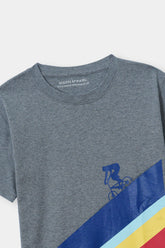 Boys 11-14 Years Chill Vibes  Dark Grey Tee